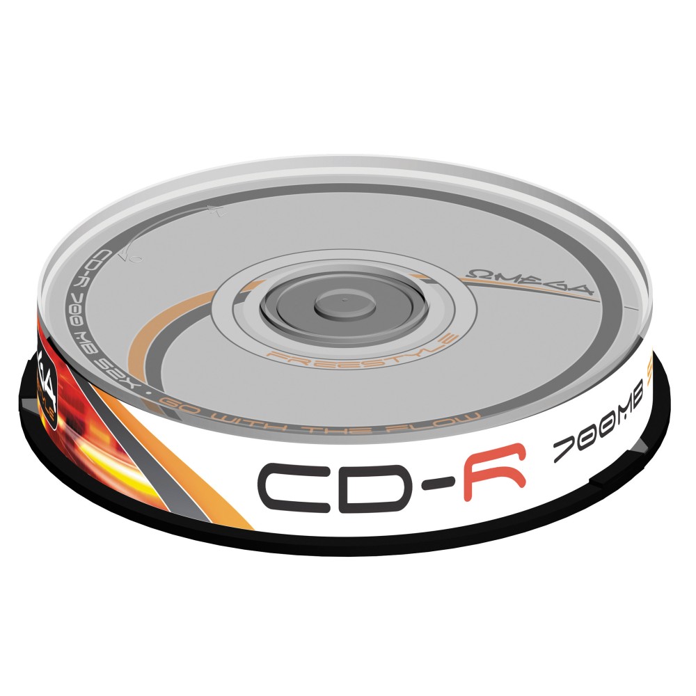 CD-R Omega Freestyle 700MB,80min,52x,опаковка 10 шпиндел