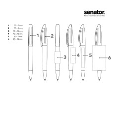 Химикалка Senator Bridge Polished MT 3252, червен 186