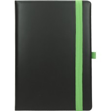 Бележник Flux B5, линиран, 196стр, черен/зелен