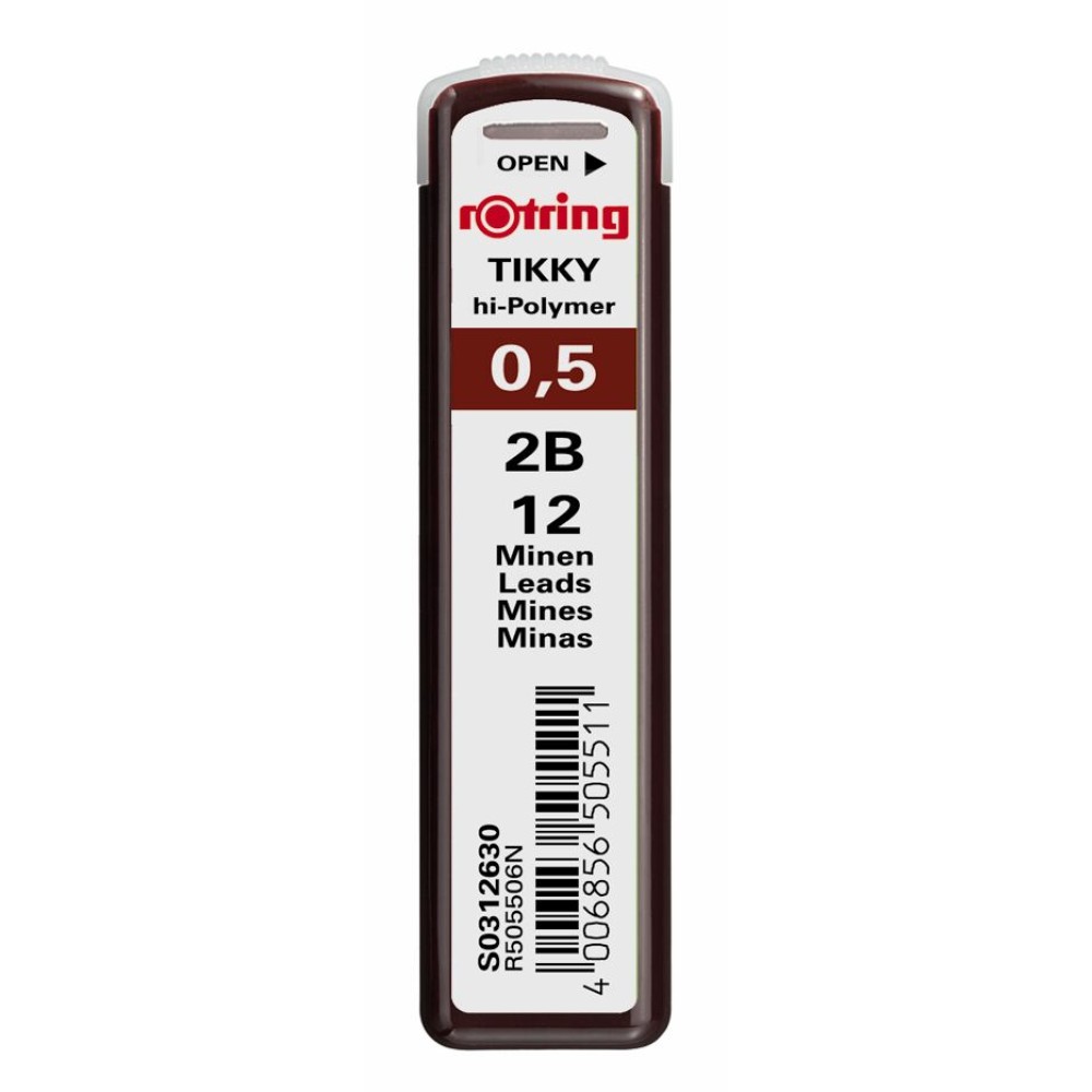 Графити Rotring за Автоматичен молив, 0.5mm, 2В