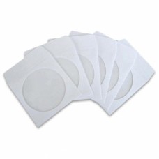 Плик за CD 90g,124х124mm,кръгъл прозорец,бял, опаковка 50