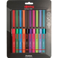 Тънкописци Rotring, 0.4 mm, 10 цвята
