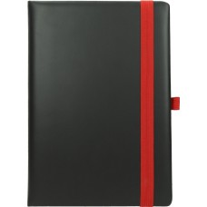 Бележник Flux B5, линиран, 196стр, черен/червен