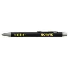 Химикалка Norvic, метална, с мех., черна/жълта