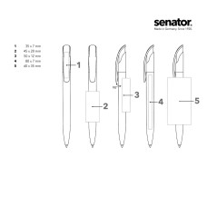 Химикалка Senator Challenger Polished 2416, бял/бял