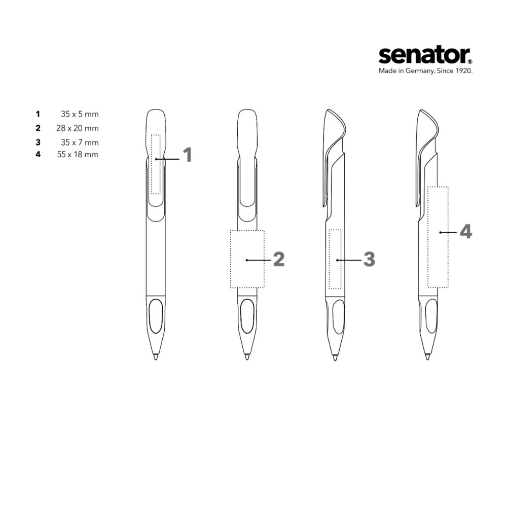 Химикалка Senator Evoxx Polished 3273, сив