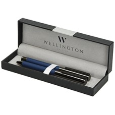 Комплект Wellington Stamford, Химикалка и ролер, син