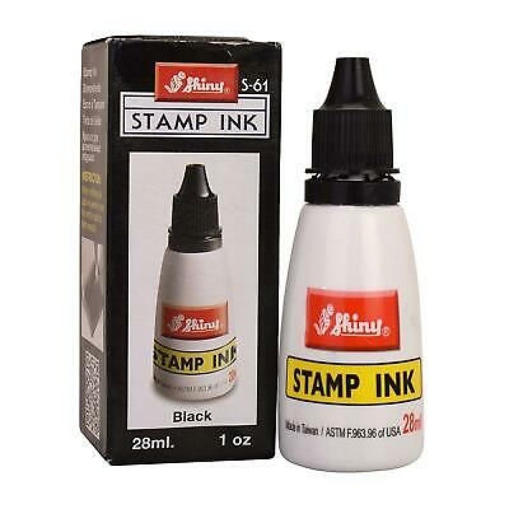 Мастило за тампон SHINY S-61, 28ml, черен
