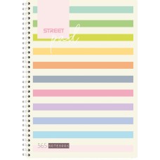 Тетрадка Street Pad, А5, спирала, ламинат, 100л, МК, stripes