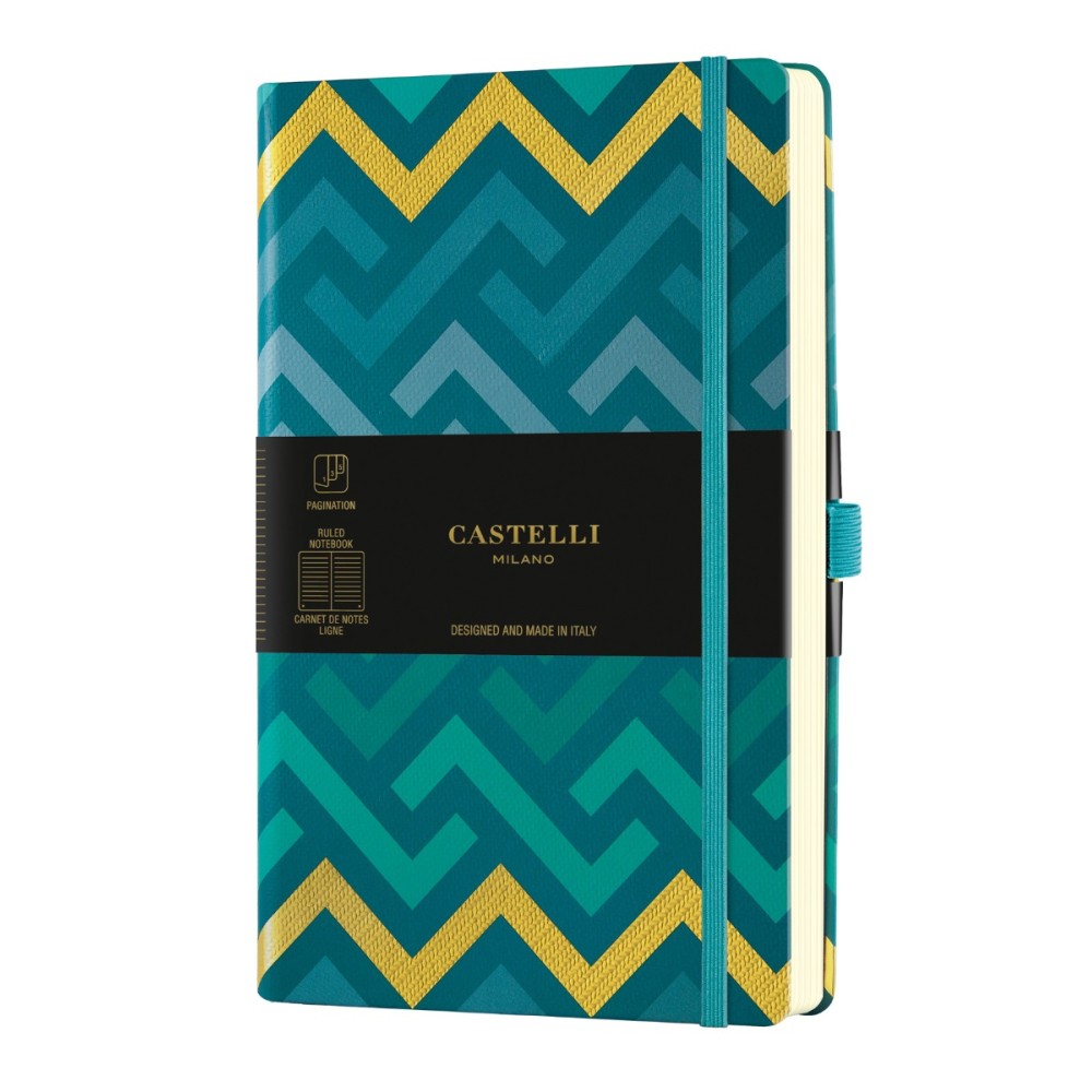 Бележник Castelli Oro, 13x21cm, линиран,Labyrinths
