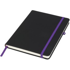 Бележник Noir medium, А5, 96л, чер/лилав
