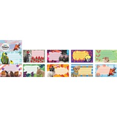 Етикети за тетрадка Street Animals Cute, оп.10