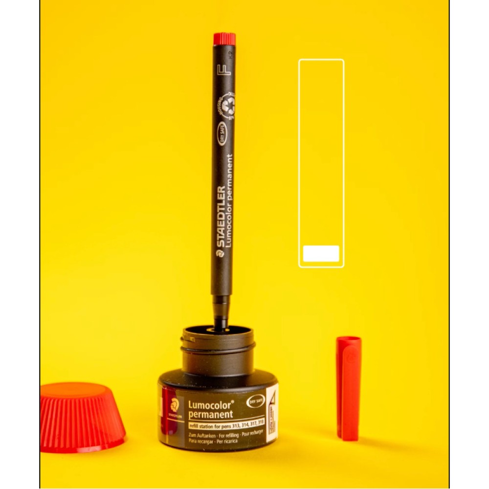 Мастило Staedtler 487 17 за перм. м-ри,15ml, червен