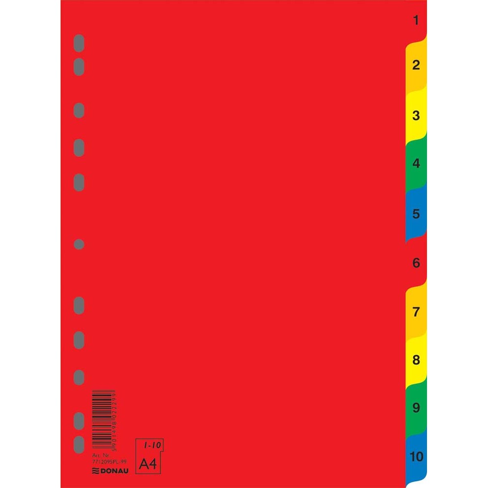 Разделители PP, 1-10, цветни