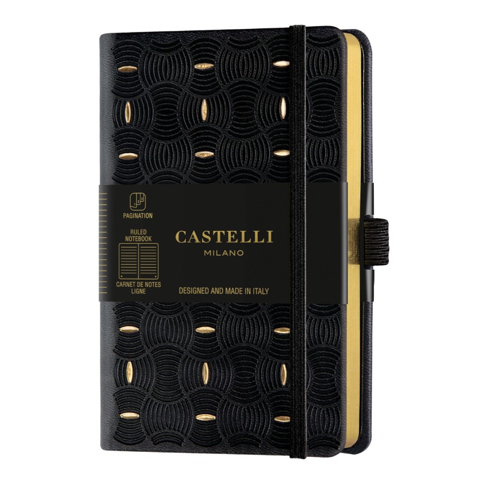 Бележник Castelli C&G, 9x14cm, лин,Rice Grain Gold