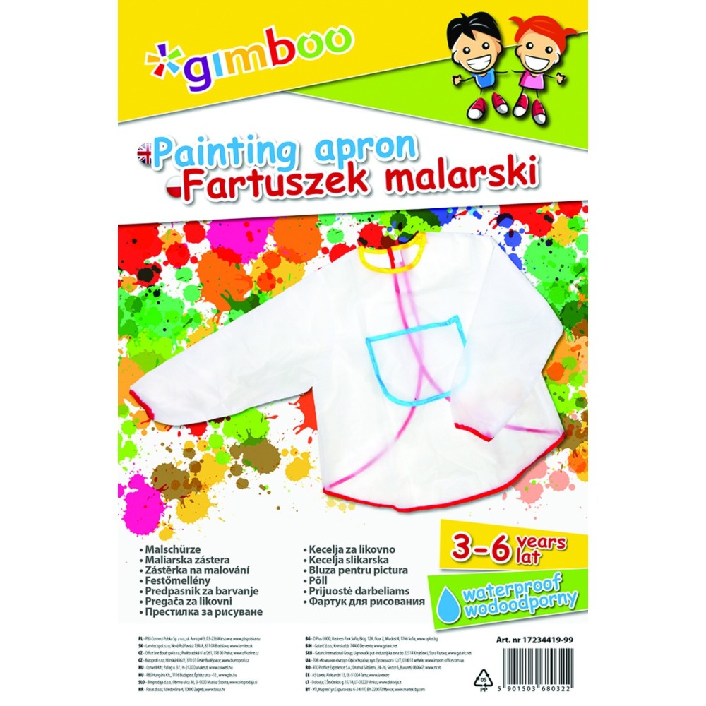 Детска престилка за рисуване Gimboo, 3-6 год.
