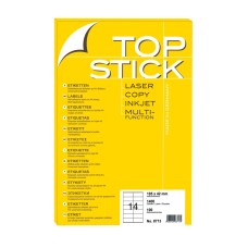Етикети TopStick 8712, 105x37mm, 100 листа. (1600 броя)