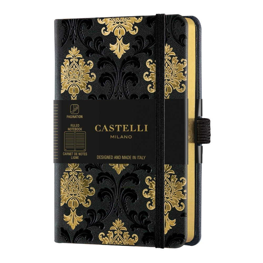 Бележник Castelli C&G, 9x14cm, лин, Baroque Gold
