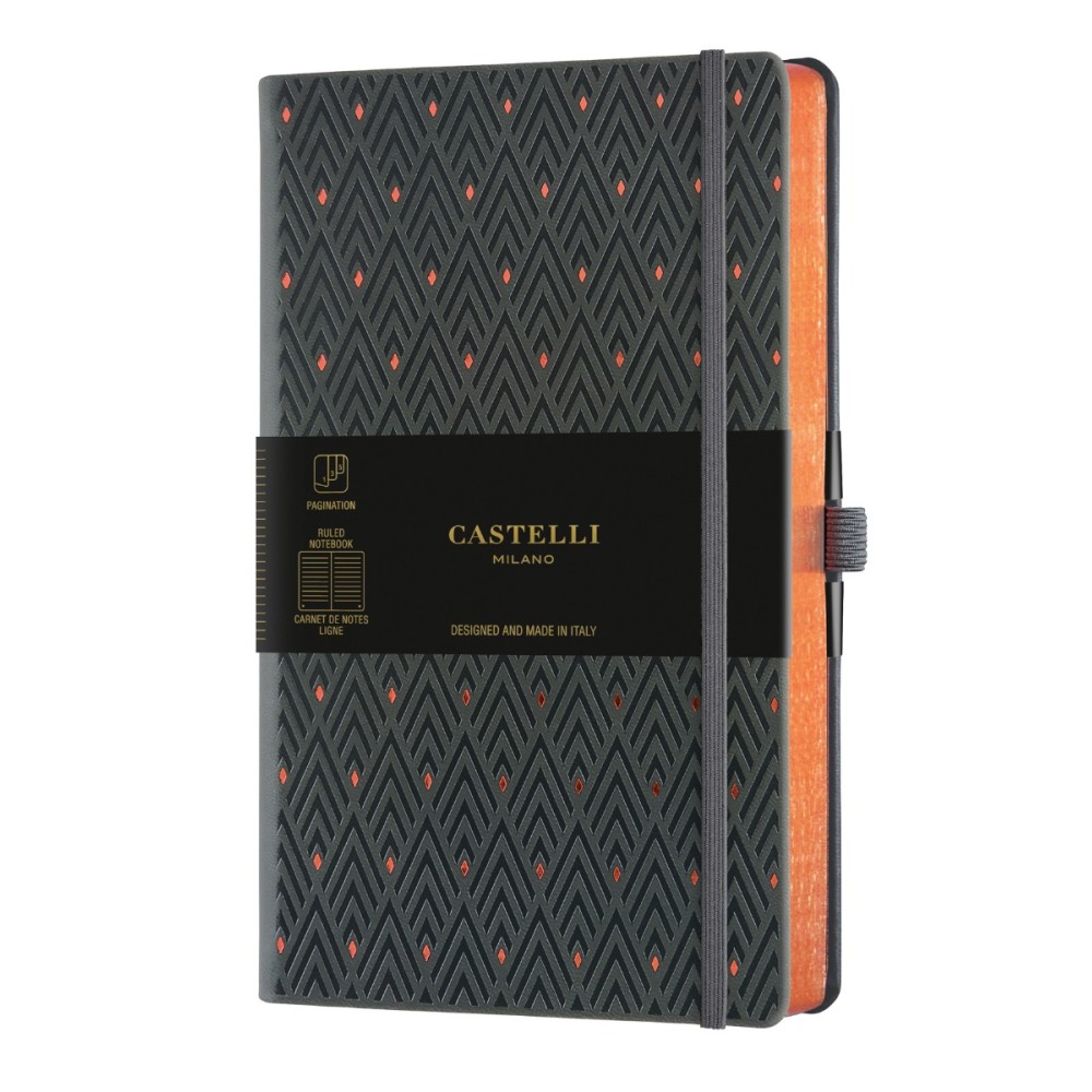 Бележник Castelli C&G, 9x14cm, лин, Diamond Copper