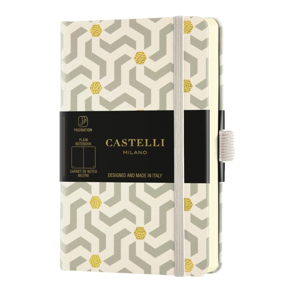 Бележник Castelli Oro, 13x21cm, бели л., Snakes