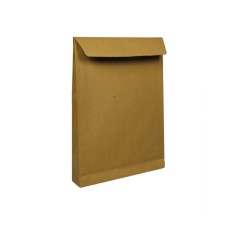 Плик С4 130g,324x229,кафяв с дъно,СЗЛ с лента,опаковка 10