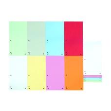 Разделители 190g картон, 235x105mm, наситени цветове, 5цв. в опаковка