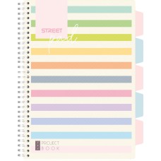 Тетрадка Street Pad, А5, спирала, PP, 100 листа, МК, stripes