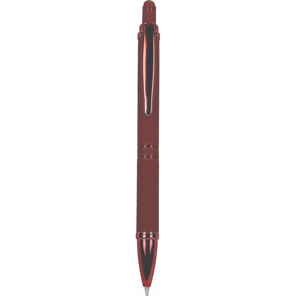 Алуминиева химикалка Praga Satin с touch функция, ЧЕРВЕН