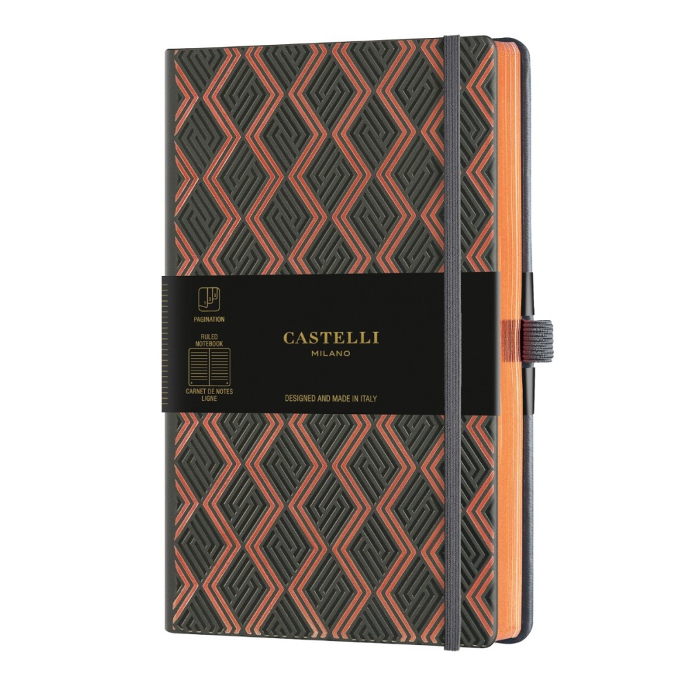 Бележник Castelli C&G, 13x21cm, лин, Greek Copper