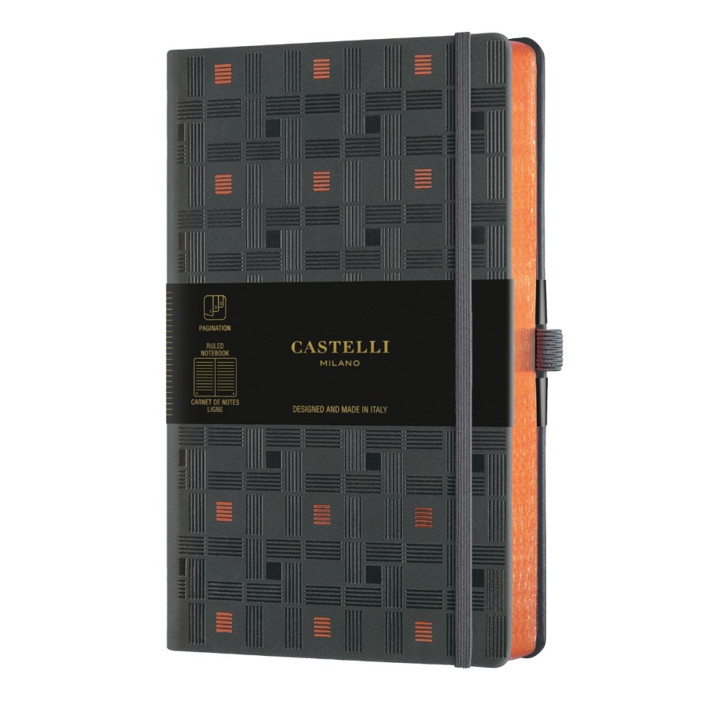 Бележник Castelli C&G, 9x14cm, лин, Weaving Copper