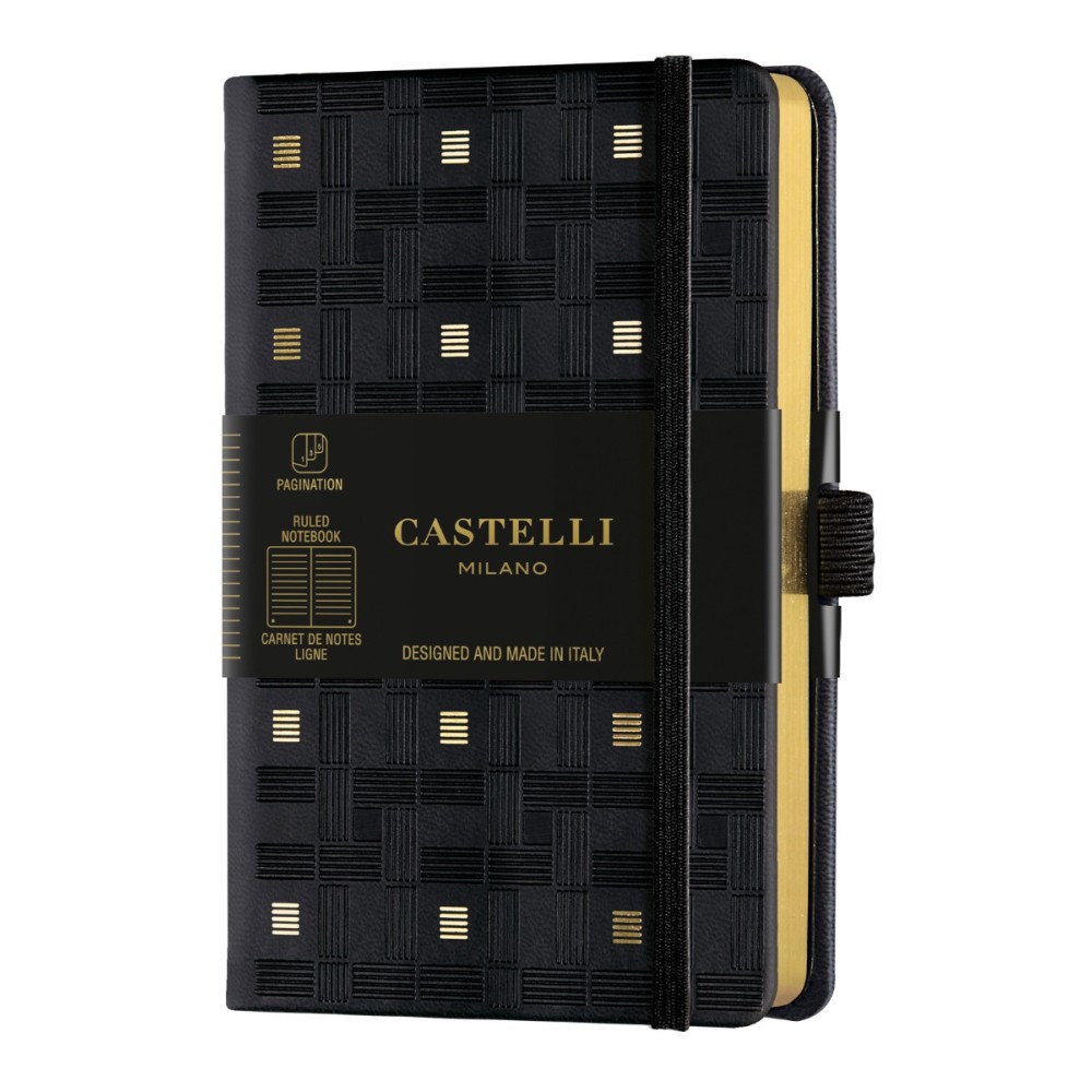 Бележник Castelli C&G, 9x14cm, лин, Weaving Gold