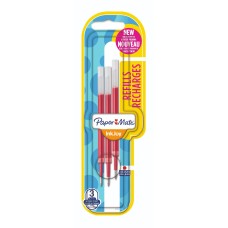 Пълнител Papermate Inkjoy Gel, блистер, опаковка 3, червен M